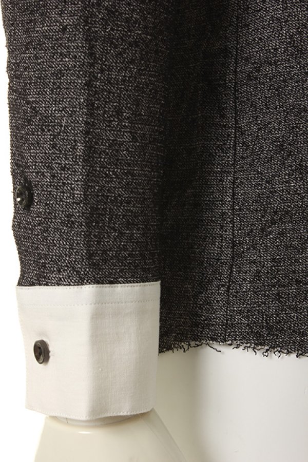 画像5: 【 50%OFF セール28,600円→14,300円】 OURET オーレット SILK COTTON DOBBY STRETCH CRELIC SHIRT{OR161-0551-92UB-AFS} (5)