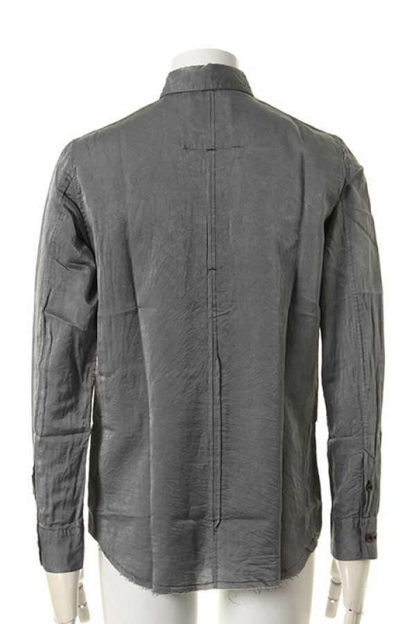 画像2: 【 50%OFF セール23,100円→11,550円】 OURET オーレット SILK COTTON TUMBLER REGULAR COLLAR SHIRT{OR161-1551-45UB-AFS} (2)