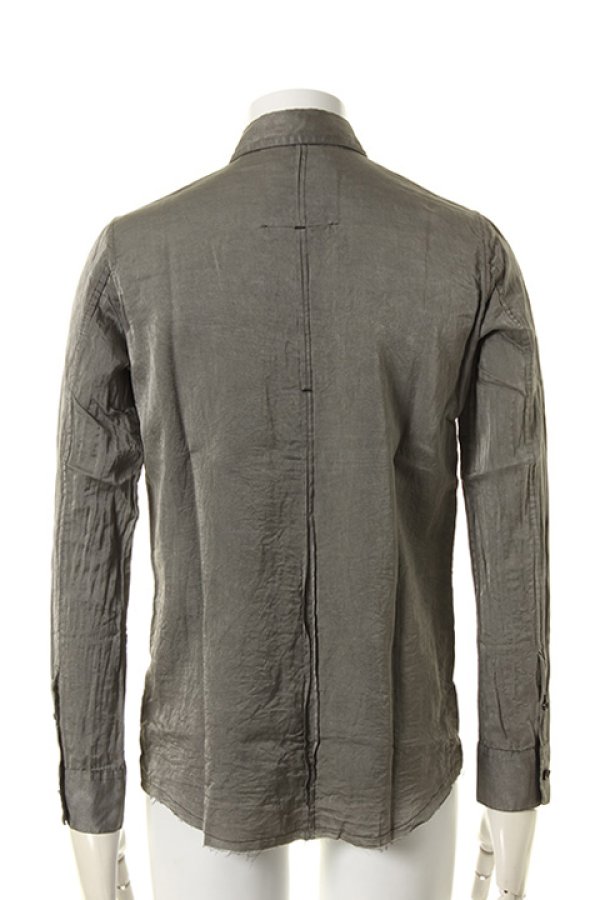 画像2: 【 50%OFF セール23,100円→11,550円】 OURET オーレット SILK COTTON TUMBLER REGULAR COLLAR SHIRT{OR161-1551-92UB-AFS} (2)