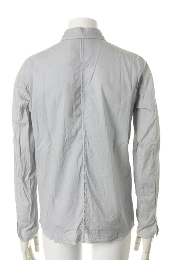 画像2: 【 50%OFF セール22,000円→11,000円】 OURET オーレット COTTON LAWN SILICON CUT OFF FLY FRONT SHIRT{-AFS} (2)