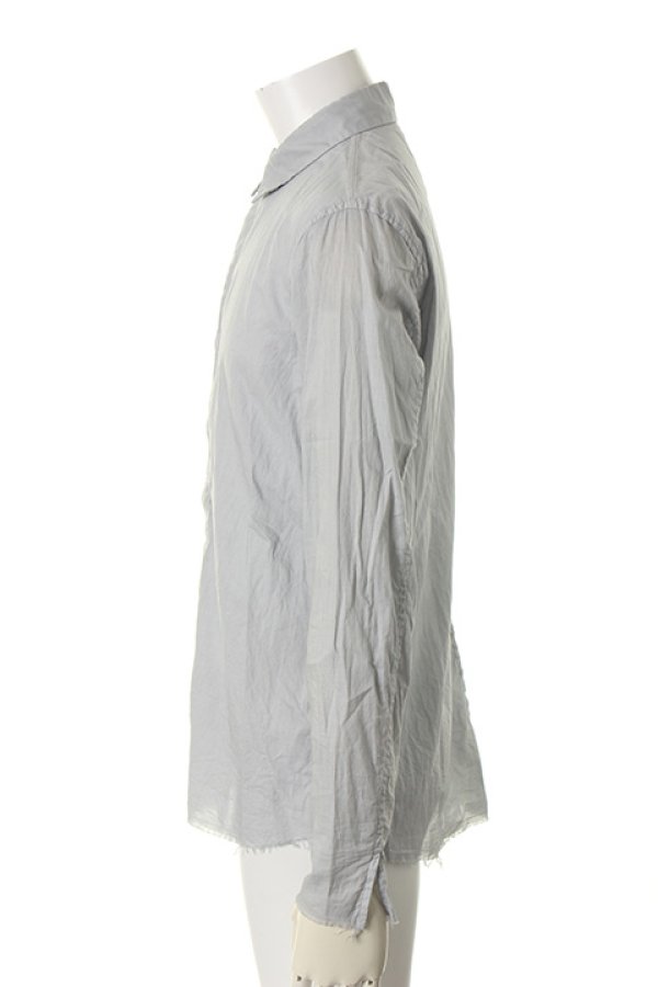 画像3: 【 50%OFF セール22,000円→11,000円】 OURET オーレット COTTON LAWN SILICON CUT OFF FLY FRONT SHIRT{-AFS} (3)