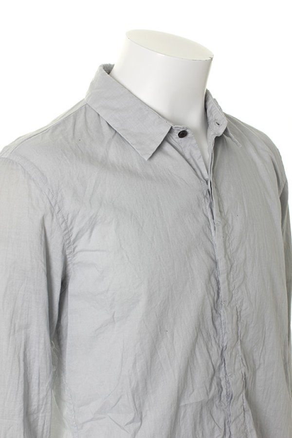 画像4: 【 50%OFF セール22,000円→11,000円】 OURET オーレット COTTON LAWN SILICON CUT OFF FLY FRONT SHIRT{-AFS} (4)