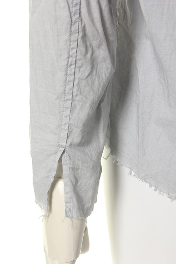画像5: 【 50%OFF セール22,000円→11,000円】 OURET オーレット COTTON LAWN SILICON CUT OFF FLY FRONT SHIRT{-AFS} (5)