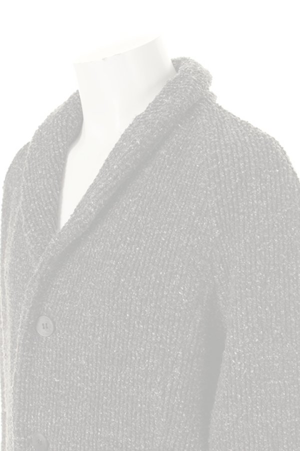 画像4:  {SOLD} OURET オーレット STRIPE LOOP SWEAT SHAWL COLLAR JACKET{-AFA} (4)