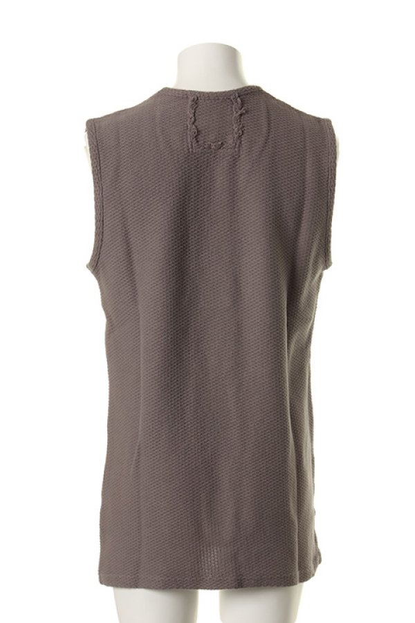 画像2: 【 50%OFF セール13,200円→6,600円】 OURET オーレット COTTON KNOT KNIT PULLOVER VEST{-AGS} (2)