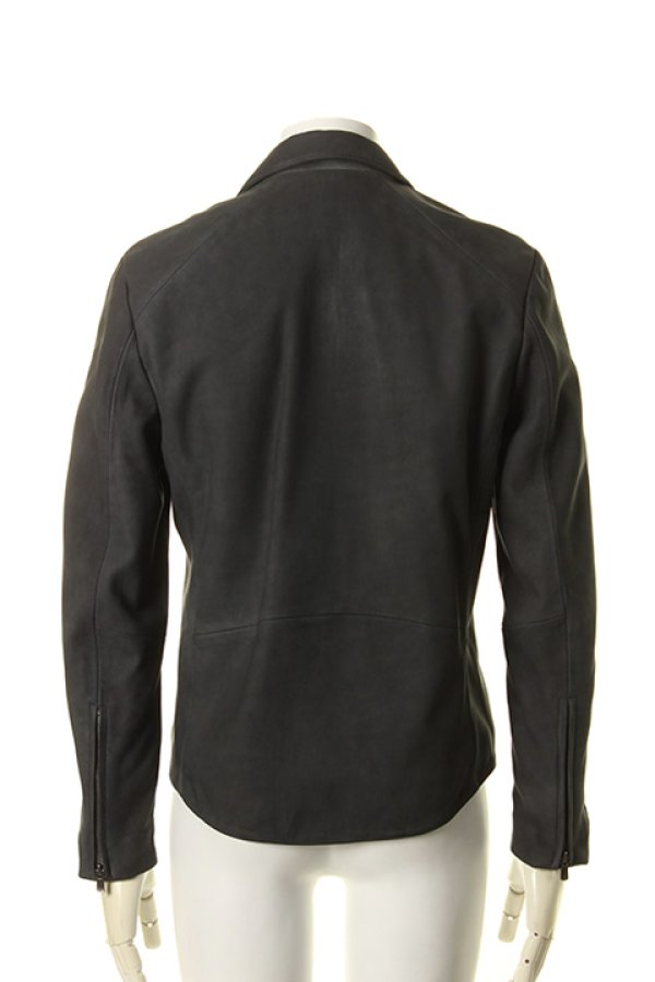 画像2: 【 50%OFF セール132,000円→66,000円】 OURET オーレット OIL SHEEP NUBUCK DOUBLE RIDERS JACKET{-AGA} (2)