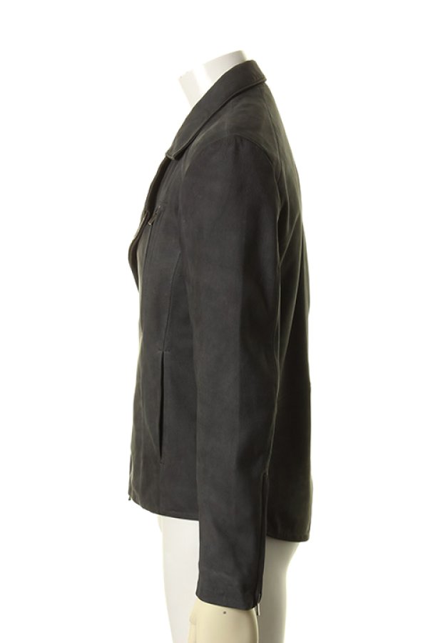 画像3: 【 50%OFF セール132,000円→66,000円】 OURET オーレット OIL SHEEP NUBUCK DOUBLE RIDERS JACKET{-AGA} (3)