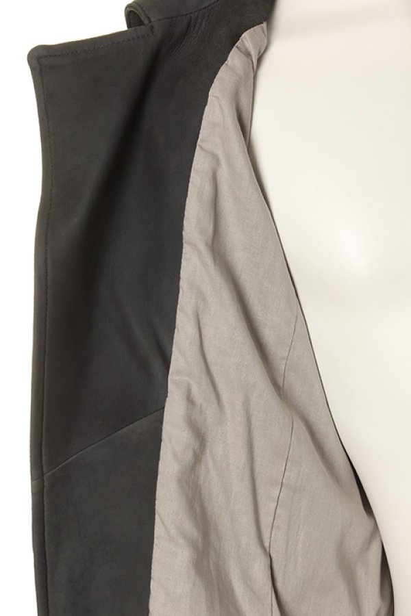 画像5: 【 50%OFF セール132,000円→66,000円】 OURET オーレット OIL SHEEP NUBUCK DOUBLE RIDERS JACKET{-AGA} (5)