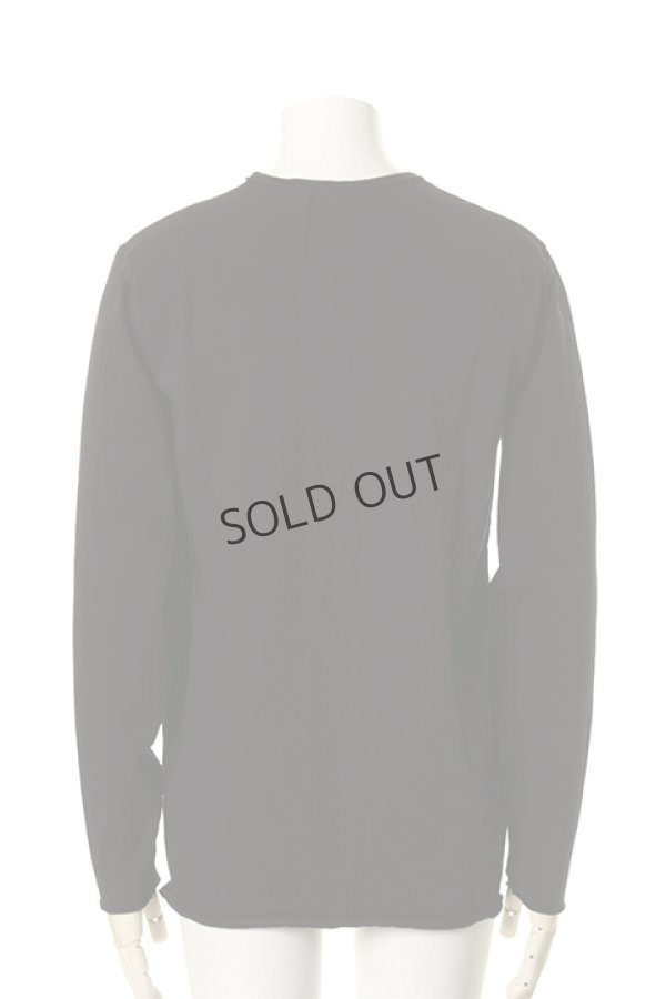 画像2: {SOLD}OURET オーレット CLASSICAL STRETCH JERSEY STITCH CUT OFF CREW NECK LONG SLEEVE{-AGA} (2)