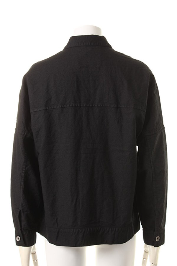 画像2: 【 50%OFF セール40,700円→20,350円】 OURET オーレット ドルマン比翼ブルゾン - L/Cドビーストレッチ -{-AHS} (2)