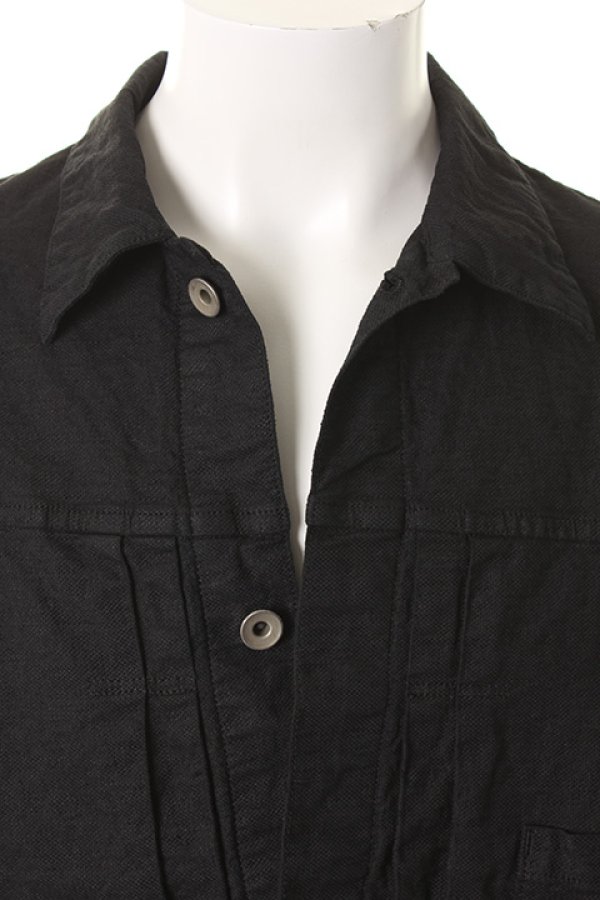 画像4: 【 50%OFF セール40,700円→20,350円】 OURET オーレット ドルマン比翼ブルゾン - L/Cドビーストレッチ -{-AHS} (4)