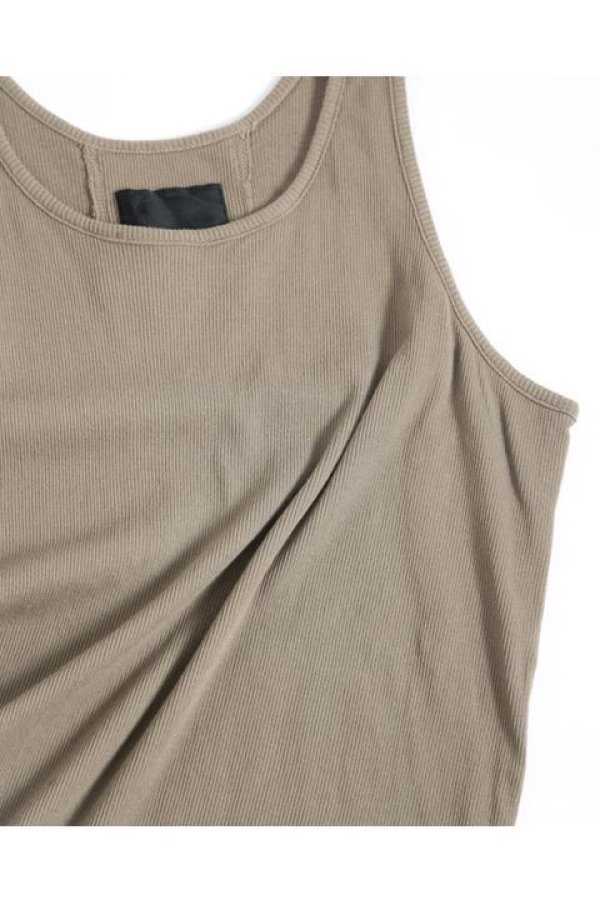 画像3: 【 50%OFF セール13,200円→6,600円】 OURET オーレット 強撚テレコ ロングタンクトップ{-AHS} (3)
