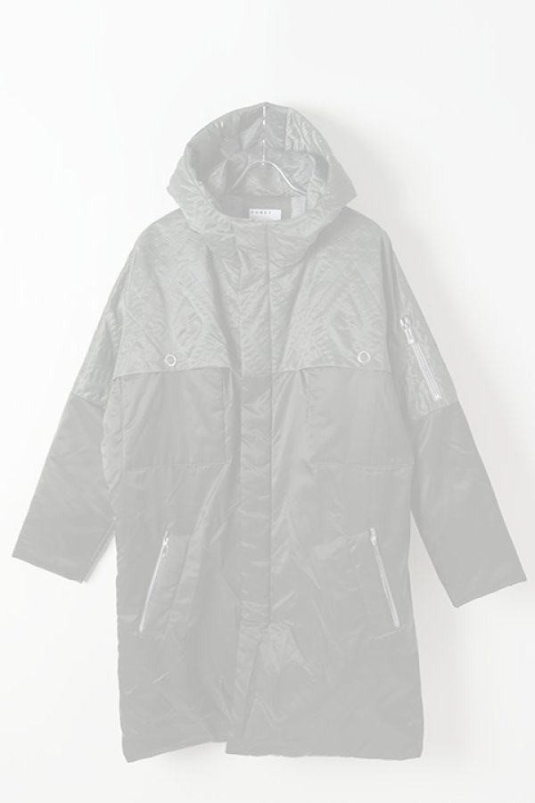 画像1:  {SOLD} OURET オーレット シュリンクナイロンツイルドロップショルダーミリタリーダウンフーディ{-BJA} (1)