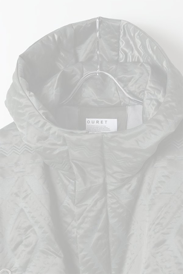 画像3:  {SOLD} OURET オーレット シュリンクナイロンツイルドロップショルダーミリタリーダウンフーディ{-BJA} (3)