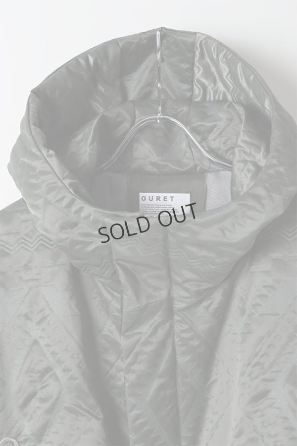 画像3: {SOLD}OURET オーレット シュリンクナイロンツイルドロップショルダーミリタリーダウンフーディ{-BJA} (3)