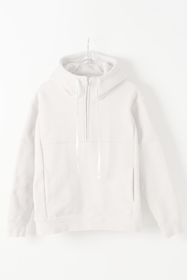画像1:  {SOLD} OURET オーレット ハイパーストレッチ裏毛ハーフZIPフーディL/S{-BJA} (1)