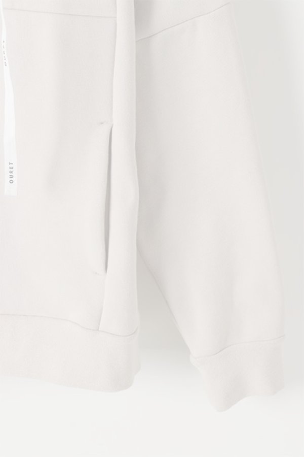 画像5:  {SOLD} OURET オーレット ハイパーストレッチ裏毛ハーフZIPフーディL/S{-BJA} (5)