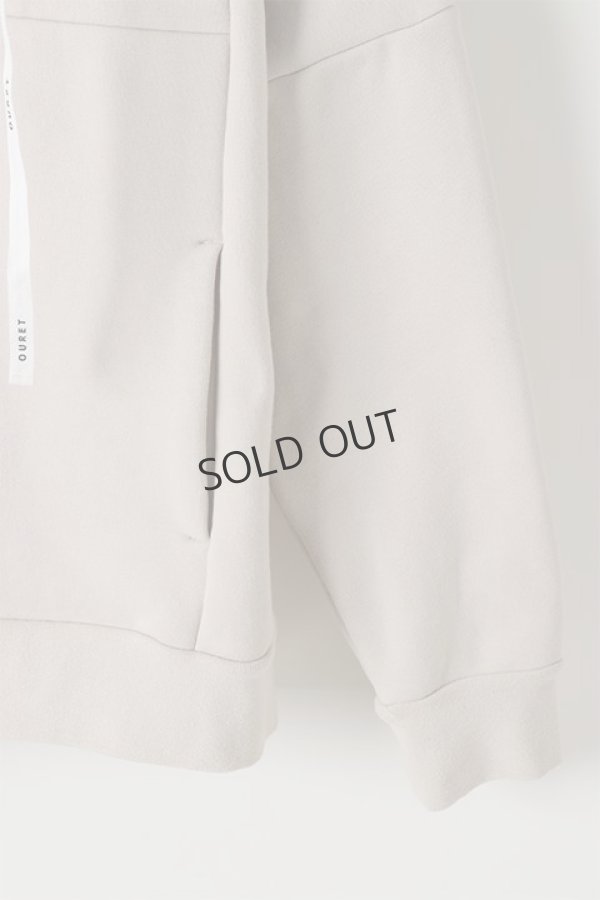 画像5: {SOLD}OURET オーレット ハイパーストレッチ裏毛ハーフZIPフーディL/S{-BJA} (5)