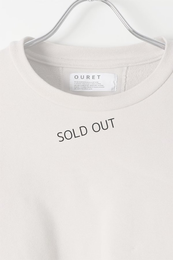 画像3: {SOLD}OURET オーレット ハイパーストレッチ裏毛クルーネックドルマンプルオーバー{-BJA} (3)