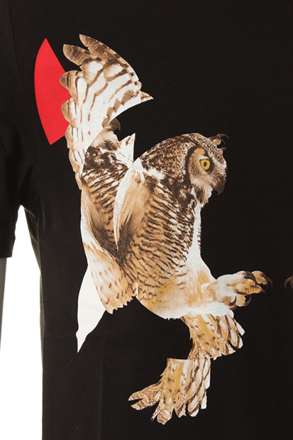 画像5: 【 40%OFF セール40,700円→24,420円】 Neil Barrett ニールバレット MIRRORED MODERNIST OWL T-SHIRT{PBJT182S-E519S-01-AGS} (5)