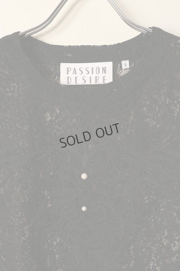 画像2: {SOLD}el conductorH コンダクター CORD EMBROIDERED PAISLEY LACE S/S T-SHIRT{-BCA} (2)