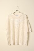 画像1: el conductorH コンダクター CORD EMBROIDERED PAISLEY LACE S/S T-SHIRT{-BCA} (1)