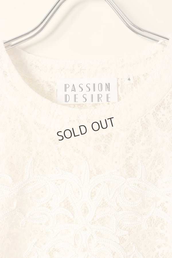 画像2: {SOLD}el conductorH コンダクター CORD EMBROIDERED PAISLEY LACE S/S T-SHIRT{-BCA} (2)