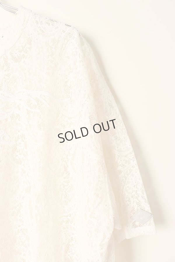 画像3: {SOLD}el conductorH コンダクター CORD EMBROIDERED PAISLEY LACE S/S T-SHIRT{-BCA} (3)