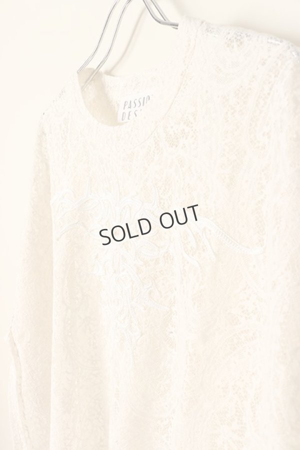 画像5: {SOLD}el conductorH コンダクター CORD EMBROIDERED PAISLEY LACE S/S T-SHIRT{-BCA} (5)