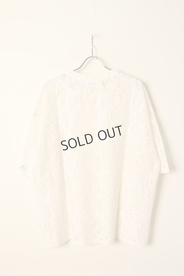 画像6: {SOLD}el conductorH コンダクター CORD EMBROIDERED PAISLEY LACE S/S T-SHIRT{-BCA} (6)