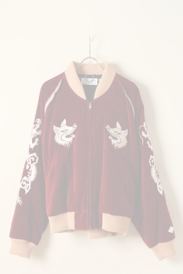 画像1:   el conductorH コンダクター VELVETEEN FOX EMBROIDERED SOURVENIR JKT{-BCA} (1)