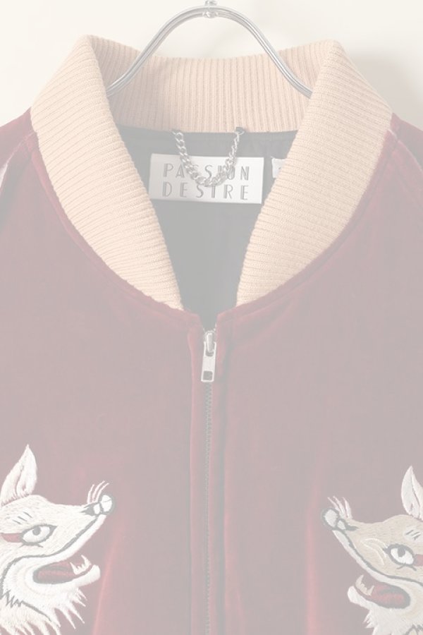 画像2:   el conductorH コンダクター VELVETEEN FOX EMBROIDERED SOURVENIR JKT{-BCA} (2)