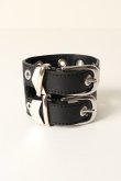 画像2: {SOLD}el conductorH コンダクター DOUBLE BUCKLE LEATHER BRACELET{-BCS} (2)