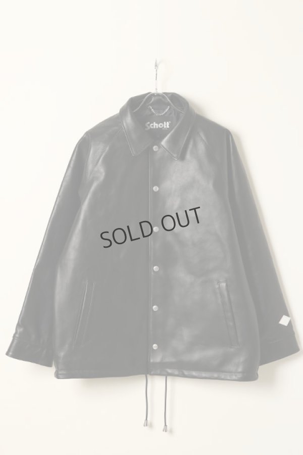 画像1: {SOLD}el conductorH コンダクター x Schott N.Y.C SHEEPSKIN LEATHER COACH JKT{-BCS} (1)