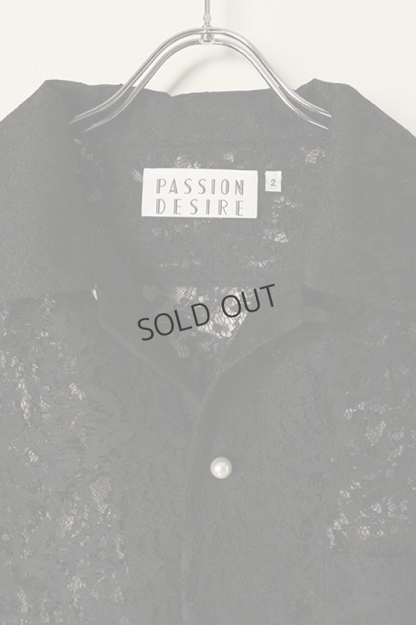 画像2: {SOLD}el conductorH コンダクター FLOWER LACE OPEN COLLAR SHIRT{-BCS} (2)