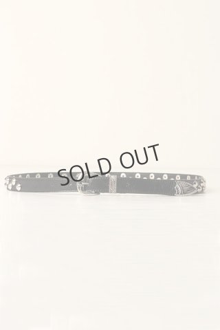 SOLD}el conductorH コンダクター LEATHER TRAPEZOID STUDS BELT{-BDA