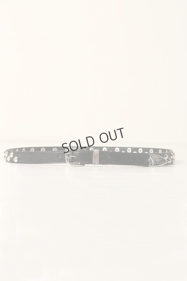画像1: {SOLD}el conductorH コンダクター LEATHER TRAPEZOID STUDS BELT{-BDA} (1)