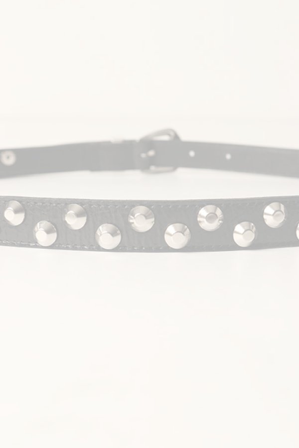 画像4:   el conductorH コンダクター LEATHER TRAPEZOID STUDS BELT{-BDA} (4)