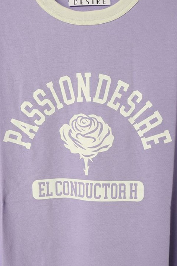 画像4: 【 30%OFF セール13,200円→9,240円】 el conductorH コンダクター OVERSIZED TRIM T-SHIRT 'ROSE{-BDA} (4)