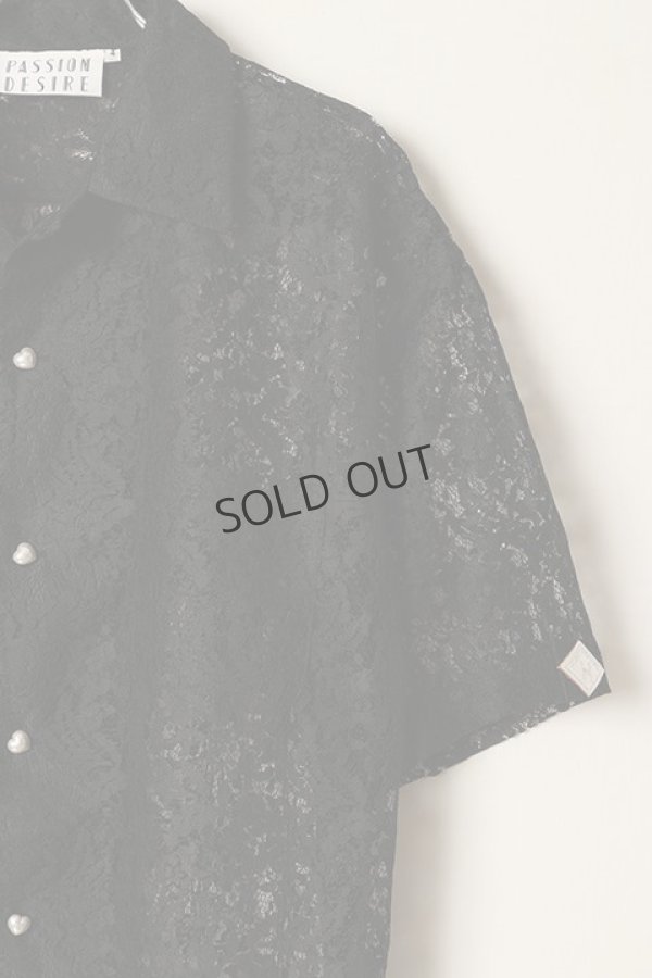 画像4: {SOLD}el conductorH コンダクター FLOWER LACE OPEN COLLAR SHORT SLEEVE SHIRT{-BDA} (4)