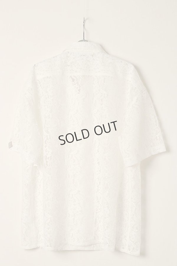 画像5: {SOLD}el conductorH コンダクター FLOWER LACE OPEN COLLAR SHORT SLEEVE SHIRT{-BDA} (5)