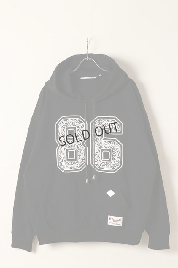 画像1: {SOLD}【24SS新作】el conductorH コンダクター CORD EMBROIDERED COTTON HOODED SWEATER TEAM{-BDS} (1)