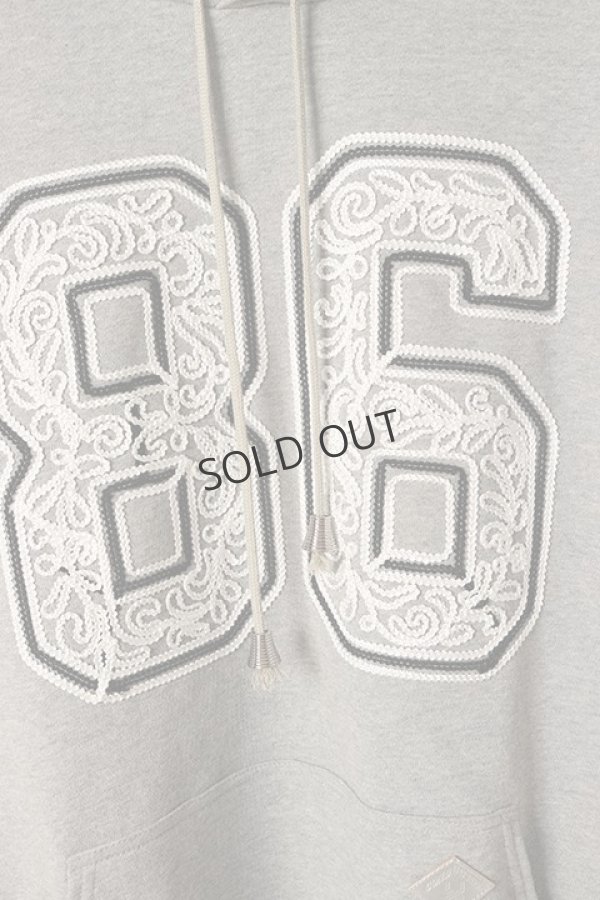 画像3: {SOLD}el conductorH コンダクター CORD EMBROIDERED COTTON HOODED SWEATER TEAM{-BDS} (3)