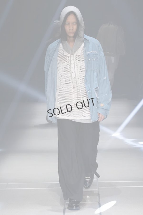 画像6: {SOLD}el conductorH コンダクター CORD EMBROIDERED COTTON HOODED SWEATER TEAM{-BDS} (6)