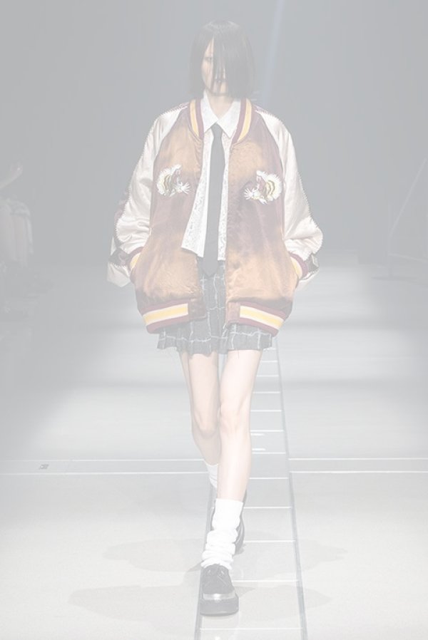 画像8:   el conductorH コンダクター UPSIDE DOWN TIGER EMBROIDERED AGED SOURVENIR JKT{-BDS} (8)