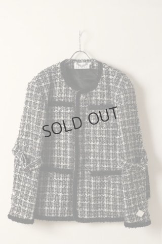 SOLD}el conductorH コンダクター MIXED TWEED NO COLLAR BONDAGE JKT