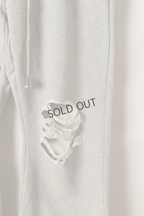 画像3: {SOLD}el conductorH コンダクター DISTRESSED COTTON JERSEY TROUSERS{-BDS} (3)