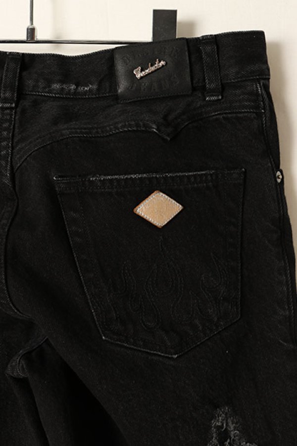 画像5: 【 30%OFF セール86,900円→60,830円】 el conductorH コンダクター HARDCORE DESTROYED FLARE JEAN TROUSERS{-BDS} (5)