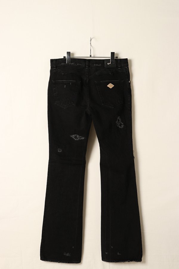 画像6: 【 30%OFF セール86,900円→60,830円】 el conductorH コンダクター HARDCORE DESTROYED FLARE JEAN TROUSERS{-BDS} (6)