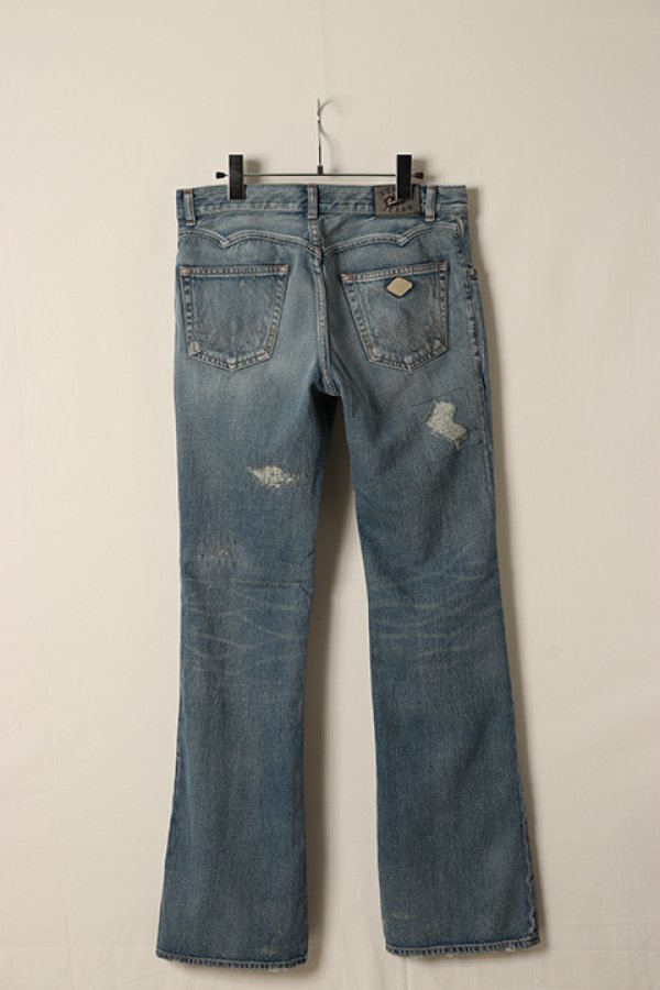 画像6: 【 30%OFF セール86,900円→60,830円】 el conductorH コンダクター HARDCORE DESTROYED FLARE JEAN TROUSERS{-BDS} (6)